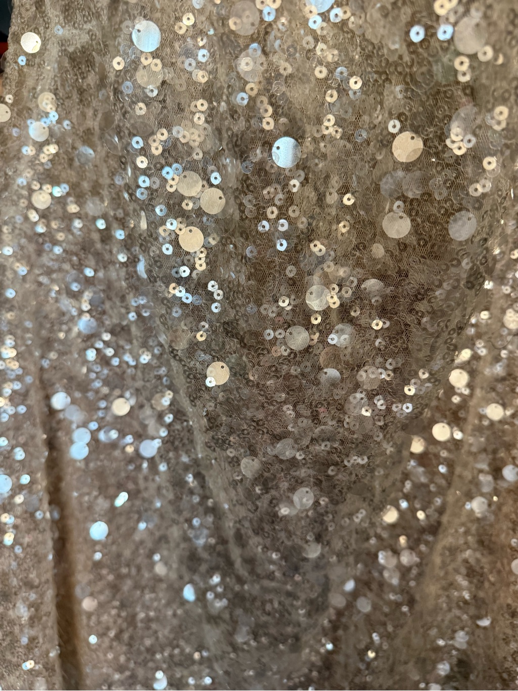 White Strapless Sequin Mini Dress In Ivory — image 6 of 8